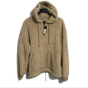 Original Use Brown Fleece Hoodie Sweater XL